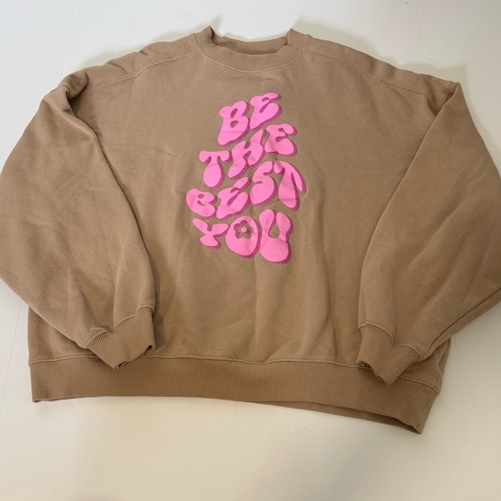 Cotton on tan sweatshirt woman’s large